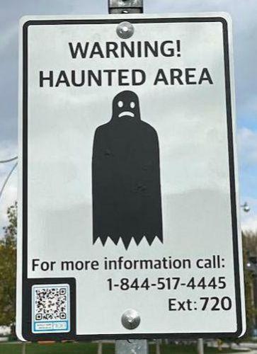 WARNING! HAUNTED AREA